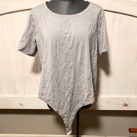 Gray Eloquii Short Sleeve Body Suit - Picture 5 of 9